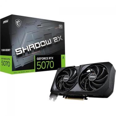 Imagem de Placa de Vídeo MSI NVIDIA GeForce RTX 5070 Shadow 2X OC, 12GB, GDDR7, 