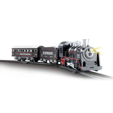 Imagem de Pista De Trem Locomotiva 67,5 cm com Luz e Som - DMTOYS