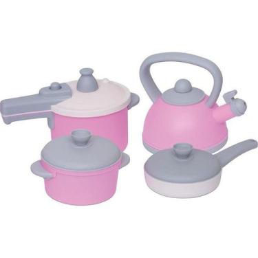 Imagem de Brincando De Casinha Kit Panelinhas Baby Gourmet Rs Com 4 Peças - Merc