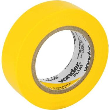 Imagem de Fita Isolante Amarela 19 Mm X 10 M Vonder Plus Antichama Para Isolamen