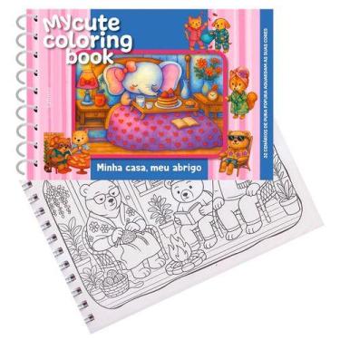 Imagem de Livro De Colorir Coleção My Cute Coloring Book Capa Dura Espiral Folha