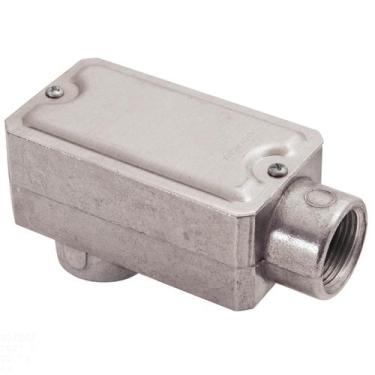 Imagem de Condulete fixo 3/4" tipo "LB" - com tampa / rosca BSP / sem pintura - 