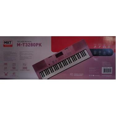 Imagem de Teclado musical 300 timbres 300 ritmos, 3 modos teaching, rosa - MXT