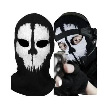 Imagem de Balaclava Masculina de Algodão com Caveira - Máscara para Motociclista
