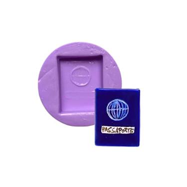 Imagem de Confeitaria dos moldes, F726 MOLDE DE SILICONE PASSAPORTE VIAGEM CONFEITARIA ARTESANATO