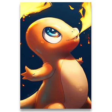 Imagem de Poster Decorativo 42cm x 30cm A3 Brilhante Charmander Pokémon