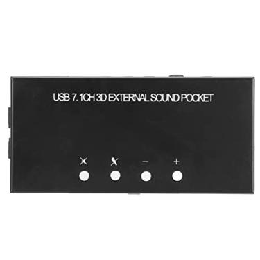 Imagem de Placa de som de 7.1 canais, placa de som externa estéreo Controle de volume de microfone duplo para computadores