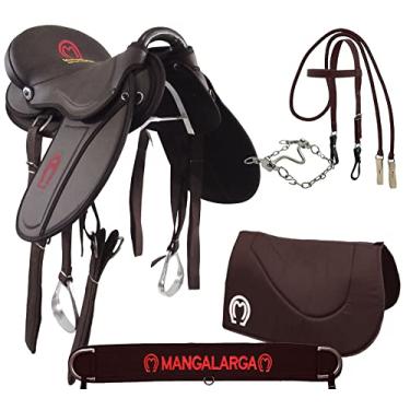 Imagem de Sela Ecológica Mangalarga Confort Soft Marrom Kit Completo