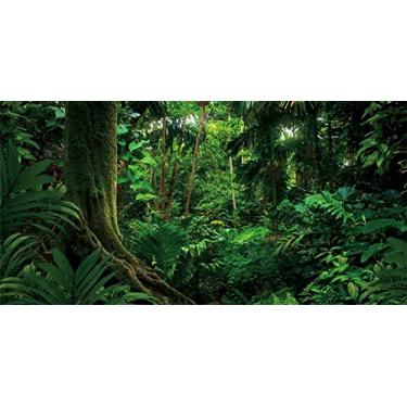 Imagem de Yeele Fundo Floresta Verde de 6 x 3 m para Fotografia Floresta Natural, Cenário Adulto Aventura Infantil Retrato Tiro Papel de Parede Safári Decorações de Festa Banner Foto Studio Adereços