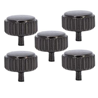 Imagem de Peças da coroa do relógio, acessórios da coroa do relógio tamanhos diferentes portátil preto para conserto de relógios(Buraco de 7 mm de comprimento)