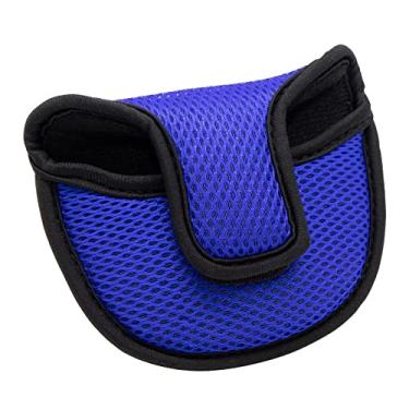 Imagem de YIJU Capa de cabeça de taco de golfe durável, capa de cabeça de malha de náilon fácil de utilizar, tacos de proteção leve para homens mulheres presentes de, azul