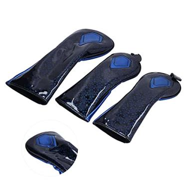 Imagem de Capa de cabeça de golfe, capa de cabeça de taco de golfe portátil profissional de couro PU para prática de golfe