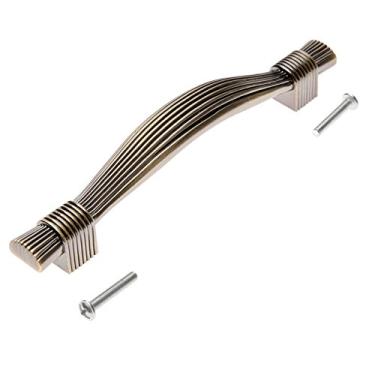 Imagem de 1 pc punho vintage liga de zinco mobiliário de cozinha gaveta porta puxar antiguidade de bronze de bronze armário botão 96mm / 128mm parafuso YYDFPIIA (Color : Green 128mm)