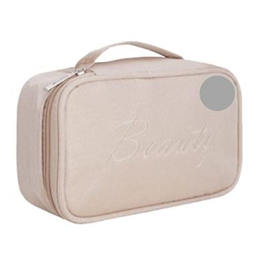 Imagem de Necessaire Feminina Maquiagem Estojo Escolar Linha Beauty Cor:Cinza