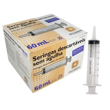 Imagem de Genérico - Seringa 60ml Bico Cateter - Caixa Com 25 Unidades