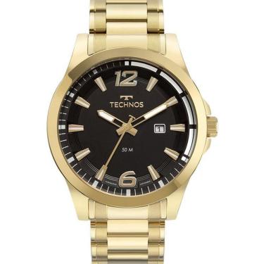 Tommy Hilfiger Relógio masculino de quartzo de aço inoxidável e pulseira de  elos, cor: dourado (modelo: 1791903), Banhado a ouro, Relógio de quartzo