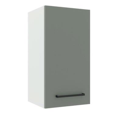 Imagem de Armário Aéreo Madesa Agata 35 cm 1 Porta Branco Cinza