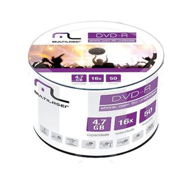 Imagem de DVD-R 4.7GB Multilaser 16X COM 50 SHRINK DV060/DV061