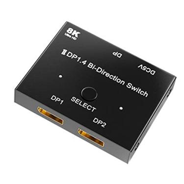 Imagem de Comutador duas vias, Adaptador divisor DP1.4, 8k@30hz 4k@120hz 2k@144hz Conversor porta exibição, 2 fontes porta exibição para 1 monitor Ypeng