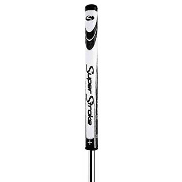 Imagem de Super Stroke Slim 3.0 putter grip, grande, leve aderência de golfe, antiderrapante, 26 cm C x 3 cm L, aprovado pela USGA, preto, White/Black, Plus 3.0 XL