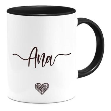 Imagem de Caneca Preta Personalizada Com Qualquer Nome