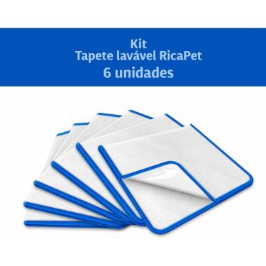 Imagem de Tapete Higiênico Lavável Para Cães - P 60x50 - 6 Unidades
