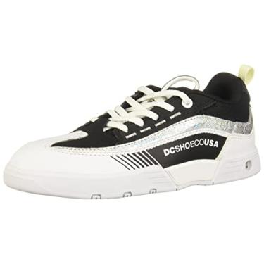 Imagem de DC Legacy 98 Slim Tênis de skate feminino, Preto/branco/prata, 7