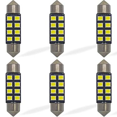 Imagem de Yoper Lâmpadas de LED 6418 6461 6475 6486X para interior Dome Mapa Porta cortesia Placa de licença Branco Canbus Livre de Erros Festoon (36 mm)