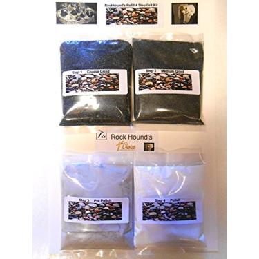 Imagem de Rockhound 1st Choice Rock Tumbler Refil Kit de Grãos Polindo até 1,3 kg de Pedras - Use em Thumlers, Lortone, Dr.Cool, Nat'l Geo e Chicago