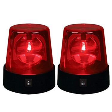 Imagem de Rotating Flashing Light, 3inch 360 Degree LED Strobe Light, Battery Powered DJ Flashing Stage Lights for Disco Dancing Birthday Bar or Police Use (red 2pcs)