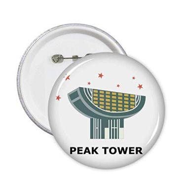 Imagem de Museu Espacial de Hong Kong Art Deco Presente Alfinetes Moda Emblema Botão Decoração Acessório 5 peças