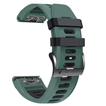 Imagem de WIKUNA Pulseiras de substituição de silicone para relógio inteligente para Garmin Fenix 7 7X 6 6X Pro 5 5X Plus 3 3HR Forerunner 935 Pulseira 22 26mm (Cor: Azul exército, Tamanho: Forerunner 935 945)