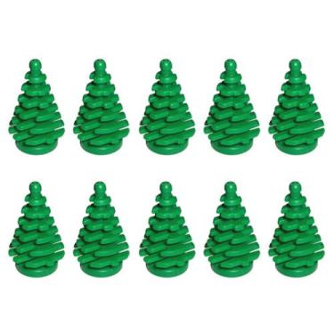 Imagem de LEGO NEW 10 pcs GREEN PINE TREE SMALL 2x2x4 Plant Christmas City Town Building Forest Greenery Foliage Train Pack set boy girl part piece