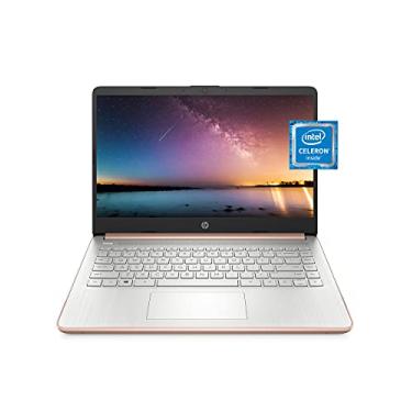 Imagem de HP 14 Laptop, Intel Celeron N4020, 4 GB RAM, 64 GB de armazenamento, 14 polegadas Micro-Edge HD, Windows 10 Home, Thin & Portable, 4K Graphics, One Year of Microsoft 365 (14-dq0030nr, 2021, ouro rosa pálido)
