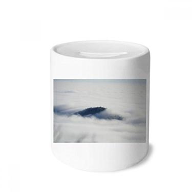 Imagem de DIYthinker Clouds Neblina Céu Montanha Natureza Floresta Dinheiro Caixa de Cerâmica Porta-Moedas Presente