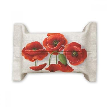 Imagem de Bolsa de linho de algodão com estampa de pétalas de milho e frutas vermelhas