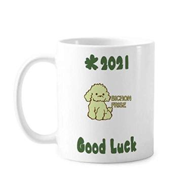 Imagem de Bichon Hair Pet Breeding Art Deco Presente Fashion Good Luck 2021 Caneca Cerâmica Café Porcelana Copo Mesa