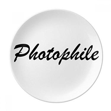 Imagem de Prato de foto elegante de porcelana decorativa salver louça de jantar