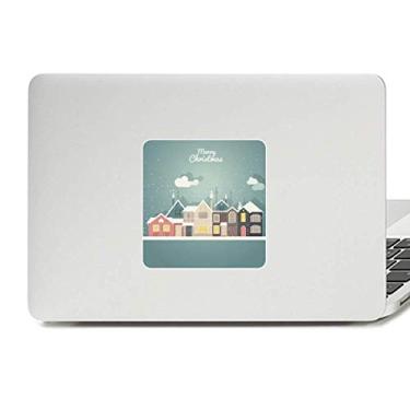 Imagem de Adesivo de vinil para decoração de computador com ilustração de festival de casa de Natal