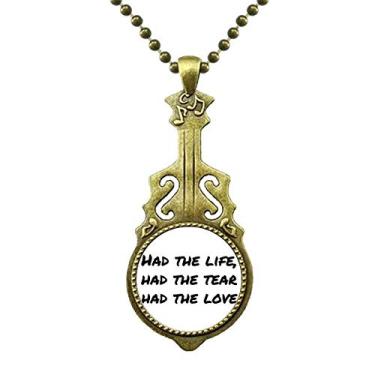 Imagem de DIYthinker Colar Famous Poetry Citação Live, Lágrima, Amor, Colar Antigo, Joia de Violão, Pingente de Música