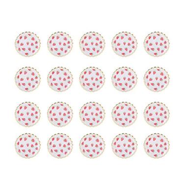 Imagem de FUNZZY Pratos de morango criativos, frutas, pratos, artigos de festa, artigos de festa, para festa em casa, 20 peças (18 cm)
