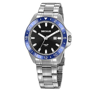 Imagem de Relógio Seculus Masculino Long Life Casual Prateado 20801GOSVNA3