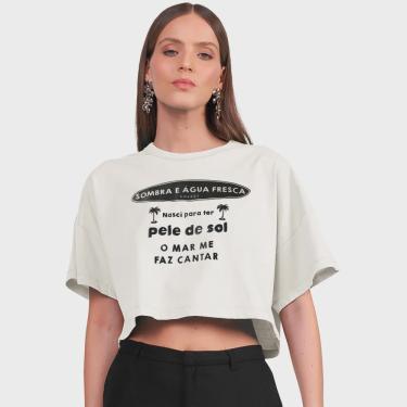 Imagem de Camiseta Colcci Shadow P24 Off White Feminino