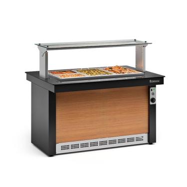 Imagem de Buffet Térmico Gelopar 3 Cubas Preto 220V GBTA-140