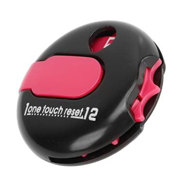 Imagem de Contador de Puntaje de Golfe, Anotador de Clipe de Sombreiro de Golfe Bicolor Conteudo de Ajuste de Rueda de Uma Pressão a Cero para Praticar Golfe (preto e rosa)