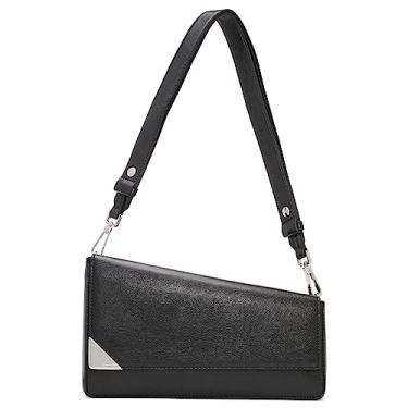 Imagem de Calvin Klein Bolsa de ombro com aba de basalto, Preto/prata, One Size
