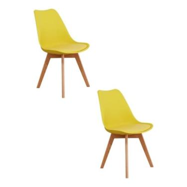 Imagem de Kit 2 Cadeiras para Sala de Jantar Siena Amarelo