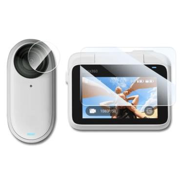 Imagem de Kit Pelicula Vidro para Insta360 Go 3 Tela e Lente Proteção