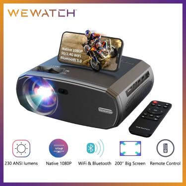 Imagem de WEWATCH-V50 Portátil 5G WiFi Mini Projetor  Inteligente  Real  1080P  Full HD  Filme  200 "  Tela
