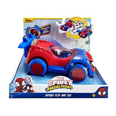 Imagem de SUNNY, Spidey and His Amazing Friends, Homem-Aranha, Carrinho de brinquedo, Veículo Giratório Deluxe, 2 em 1